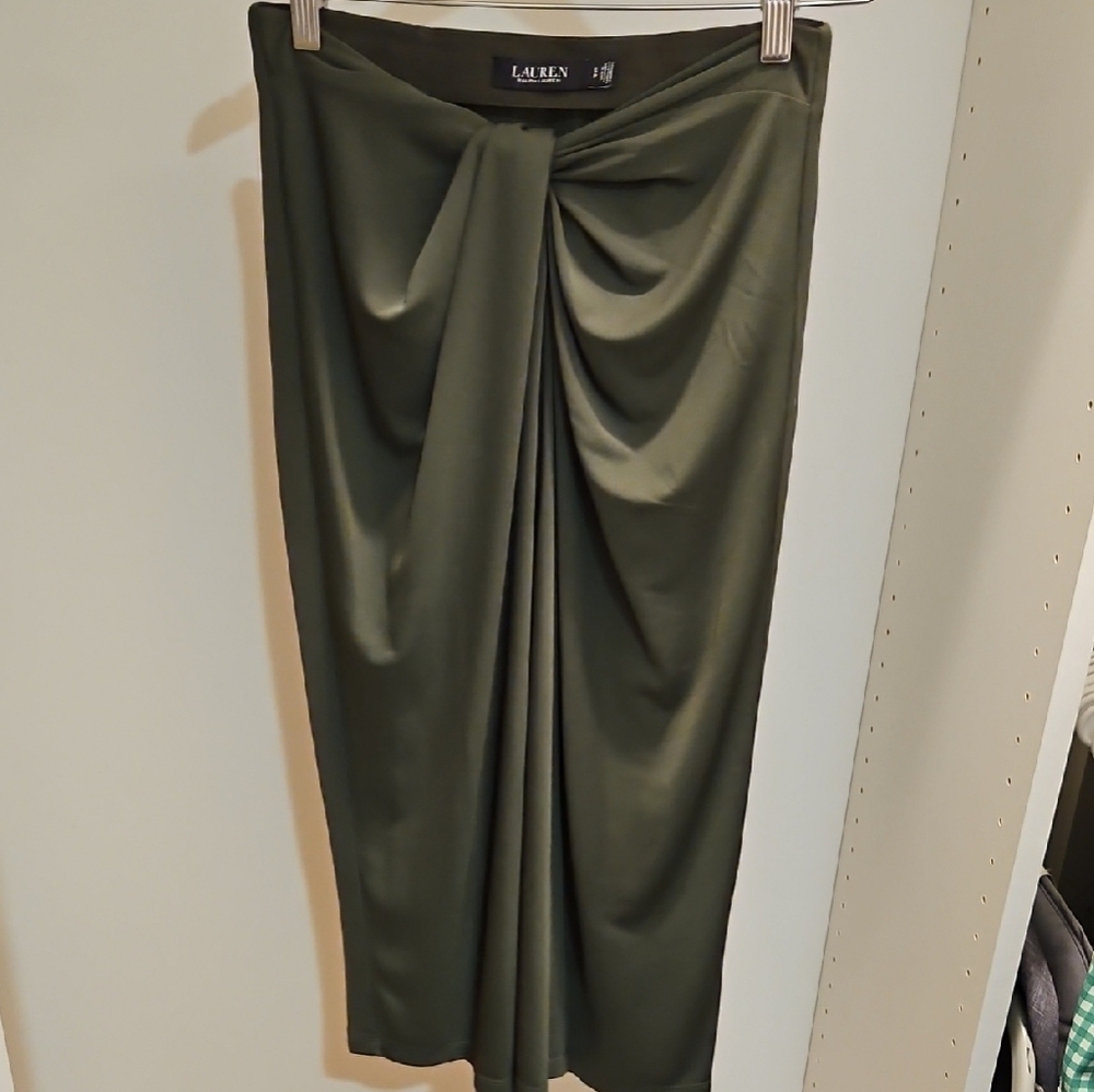 Lauren Ralph Lauren Dark Green Midi Skirt